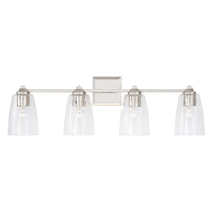 Capital Lighting Laurent Vanity in Polished Nickel/Clear