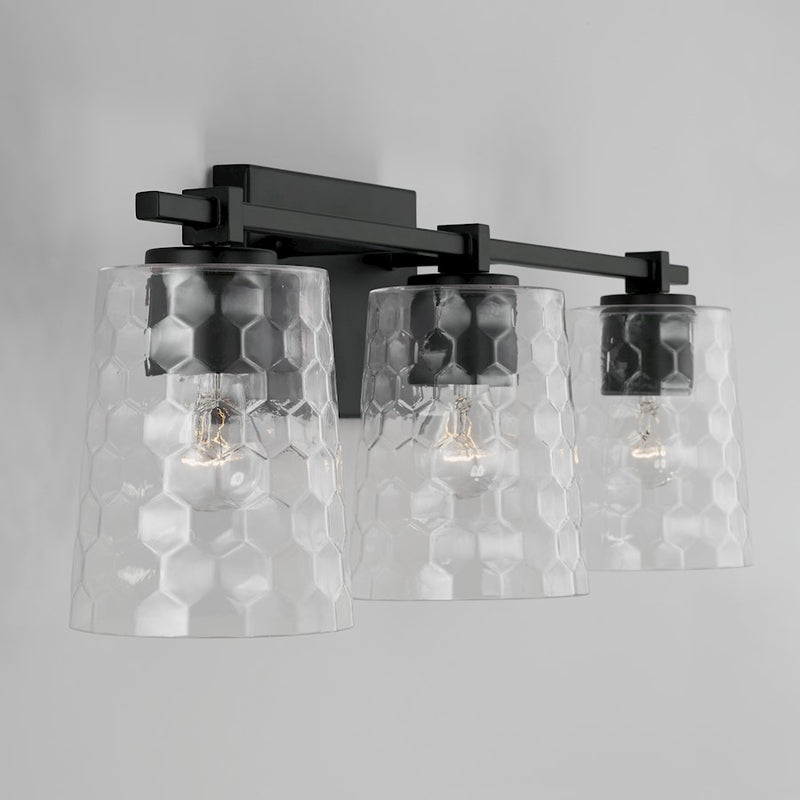 Capital Lighting Burke Vanity, Clear Honeycomb