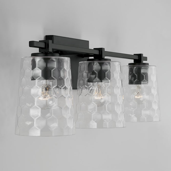 Capital Lighting Burke Vanity, Clear Honeycomb