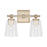 Capital Lighting Breigh 2 Light Vanity, Brushed Champagne/Clear