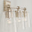 Capital Lighting Breigh 3 Light Vanity, Brushed Champagne/Clear