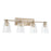 Capital Lighting Breigh 4 Light Vanity, Brushed Champagne/Clear