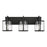 Capital Lighting Brennen 3 Light Vanity, Black Iron/Clear