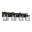 Capital Lighting Brennen 4 Light Vanity, Black Iron/Clear