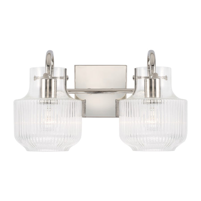 Capital Lighting Nyla 2 Light Vanity, Clear Fluted