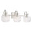 Capital Lighting Nyla 3 Light Vanity, Clear Fluted