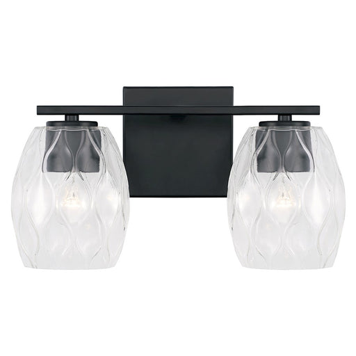 Capital Lighting Lucas 2 Light Vanity, Wavy Embossed