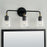 Capital Lighting Amara 3 Light Vanity, Black/Brass/Clear Seeded