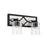Capital Lighting Avery 2 Light Vanity, Matte Black/Clear Seeded