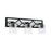 Capital Lighting Avery 3 Light Vanity, Matte Black/Clear Seeded