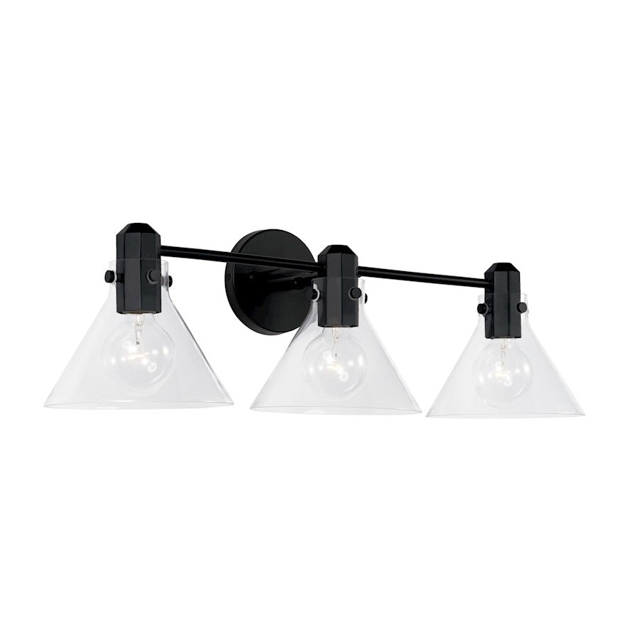 Capital Lighting Greer 3 Light Vanity, Clear