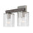 Capital Lighting Sawyer 2 Light Vanity, Grey/Nickel/Clear Seeded