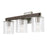 Capital Lighting Sawyer 3 Light Vanity, Grey/Nickel/Clear Seeded