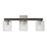 Capital Lighting Sawyer 3 Light Vanity, Grey/Nickel/Clear Seeded