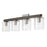 Capital Lighting Sawyer 4 Light Vanity, Grey/Nickel/Clear Seeded
