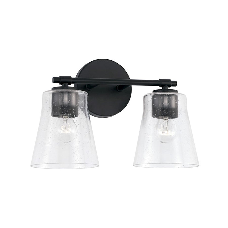 Capital Lighting Baker 2 Light Vanity, Clear Seeded