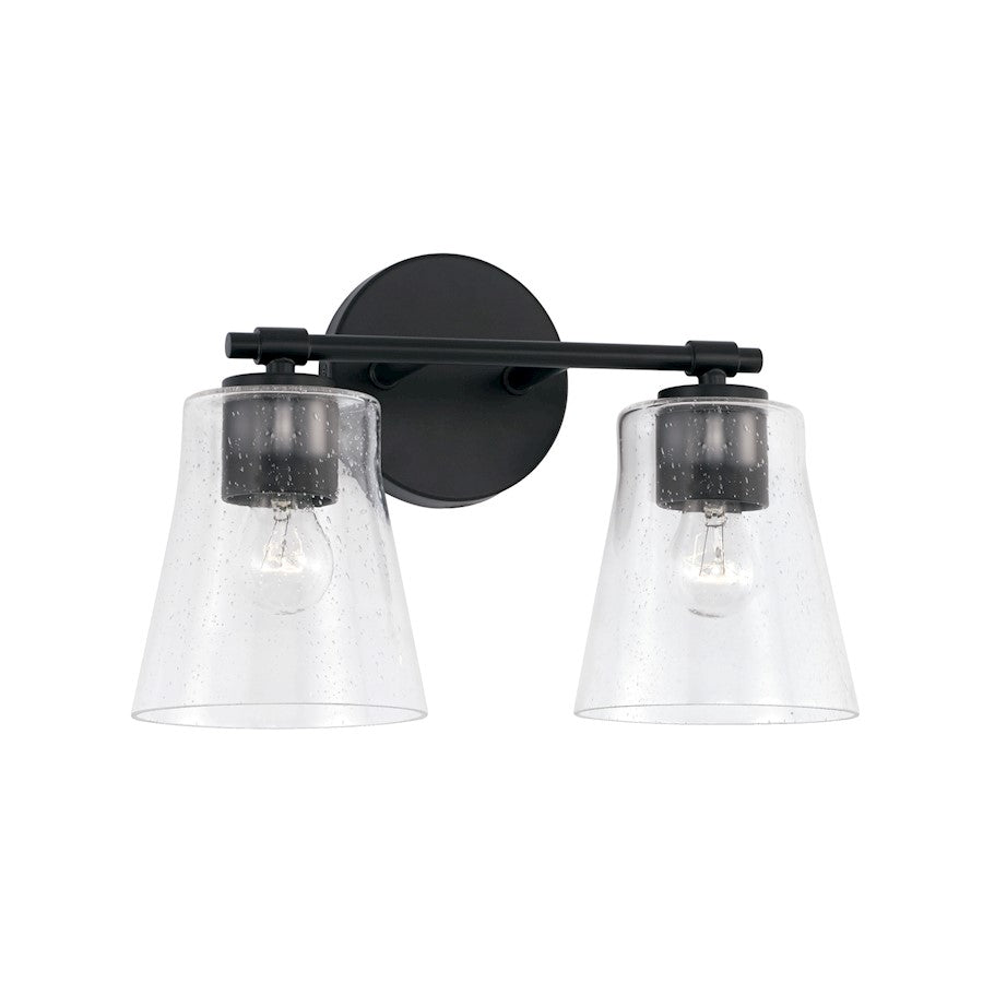 Capital Lighting Baker 2 Light Vanity, Clear Seeded