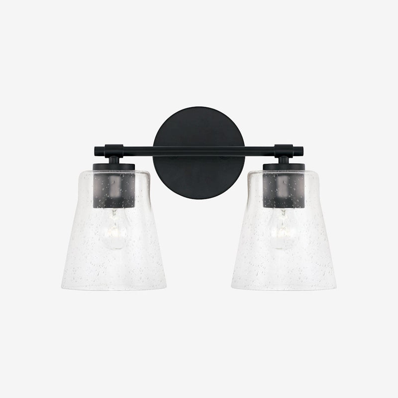 Capital Lighting Baker 2 Light Vanity, Clear Seeded
