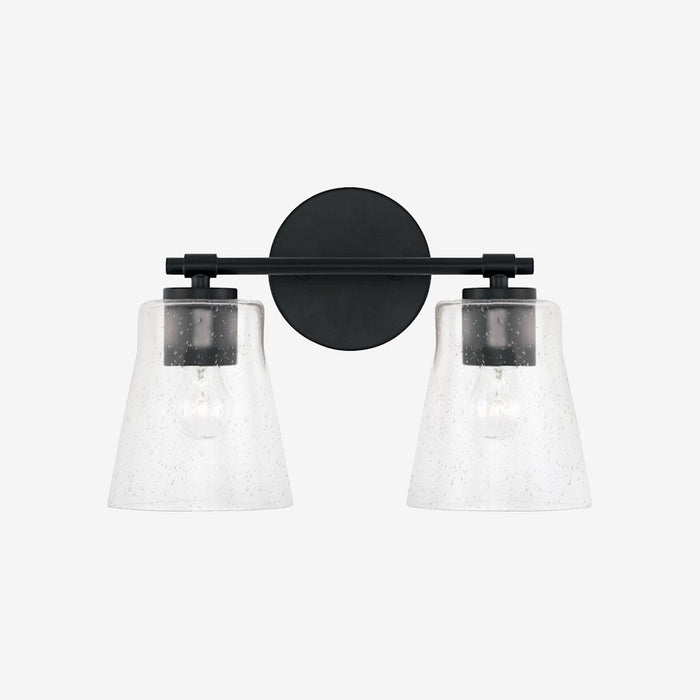 Capital Lighting Baker 2 Light Vanity, Clear Seeded