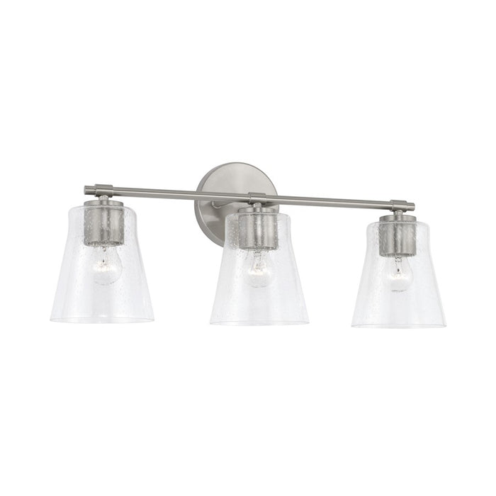 Capital Lighting Baker 3 Light Vanity, Clear Seeded