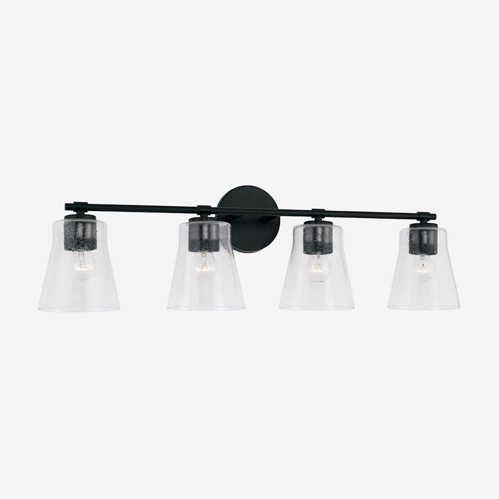Capital Lighting Baker 4 Light Vanity, Clear Seeded