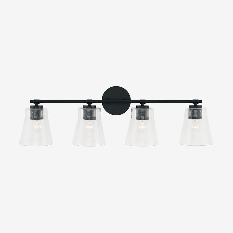 Capital Lighting Baker 4 Light Vanity, Clear Seeded