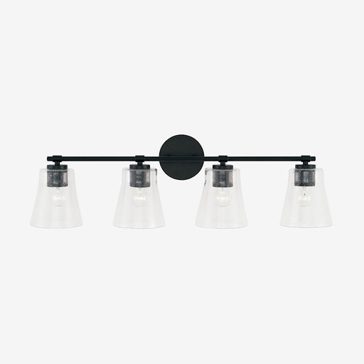 Capital Lighting Baker 4 Light Vanity, Clear Seeded