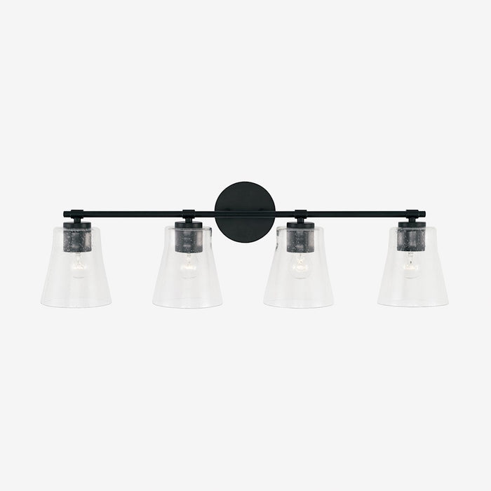 Capital Lighting Baker 4 Light Vanity, Clear Seeded