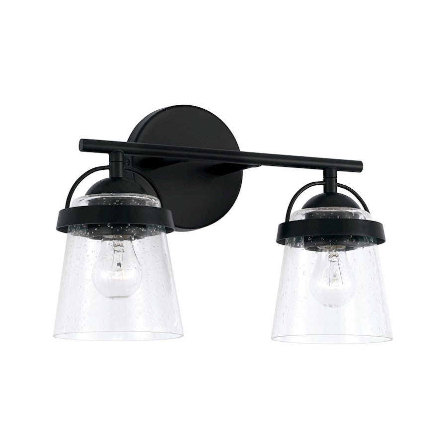 Capital Lighting Madison 2 Light Vanity, Clear Seeded