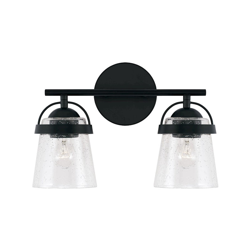 Capital Lighting Madison 2 Light Vanity, Clear Seeded