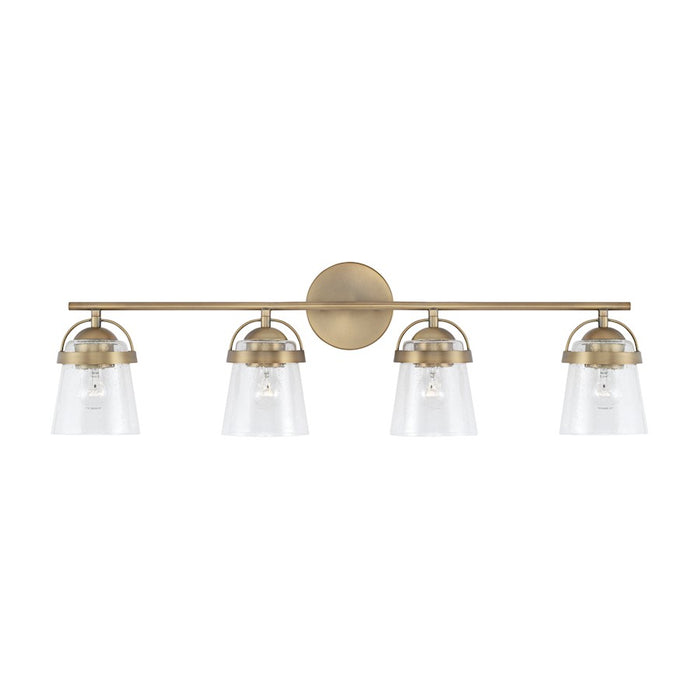 Capital Lighting Madison 4 Light Vanity, Clear Seeded
