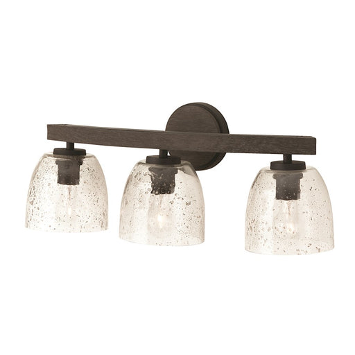 Capital Lighting Clive 3 Light Vanity, Grey/Black/Stone Seeded
