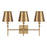 Capital Lighting Whitney 3 Light Vanity, Brass/White