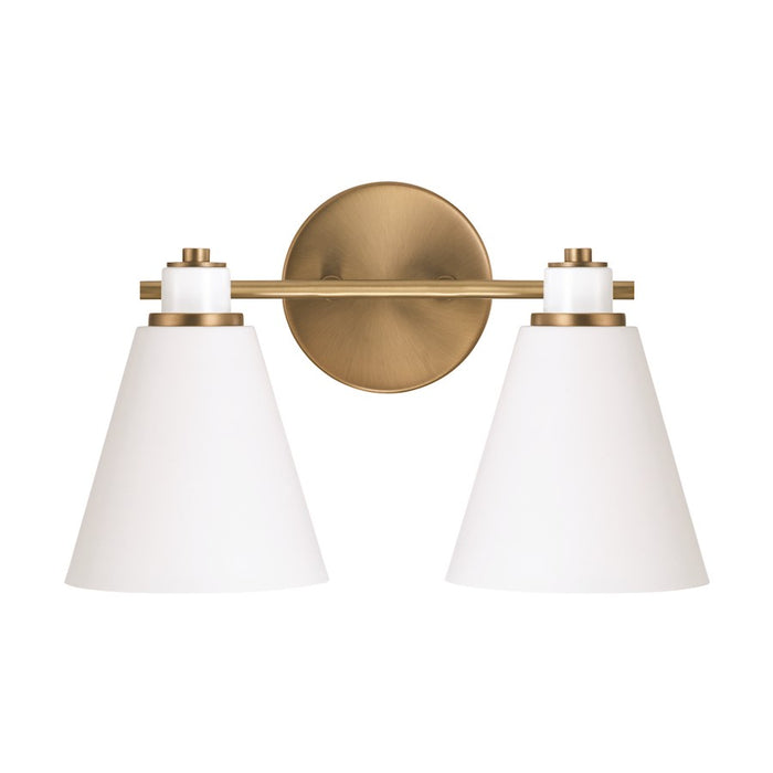 Capital Lighting Bradley 2 Light Vanity, Aged Brass