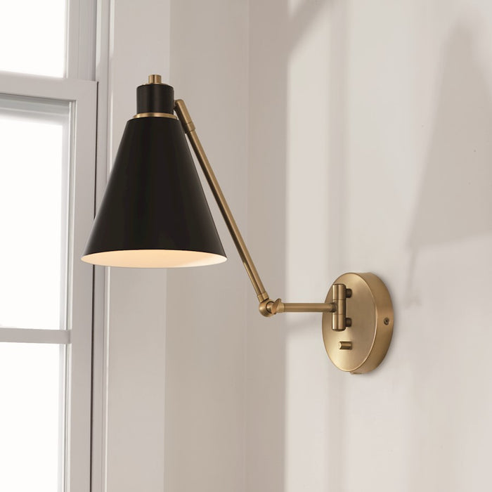 Capital Lighting Bradley 2 Light Vanity, Aged Brass
