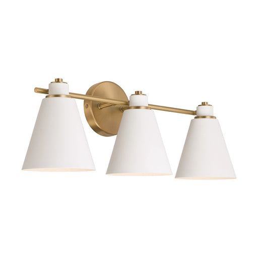 Capital Lighting Bradley 3 Light Vanity, Aged Brass