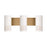 Capital Lighting Dash 3 Light Vanity, Aged Brass/White