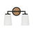 Capital Lighting Jonah 2 Vanity, Wood/Black/Soft White