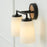 Capital Lighting Jonah 2 Vanity, Wood/Black/Soft White