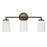 Capital Lighting Jonah 3 Vanity, Wood/Black/Soft White