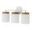 Capital Lighting Liam 3 Light Vanity, Light Wood/White/Soft White