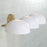Capital Lighting Reece 3 Light Vanity, Brass/White/White
