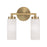 Capital Lighting Alyssa 2 Light Vanity, Brass/Faux Alabaster