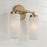 Capital Lighting Alyssa 2 Light Vanity, Brass/Faux Alabaster