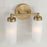 Capital Lighting Alyssa 2 Light Vanity, Brass/Faux Alabaster
