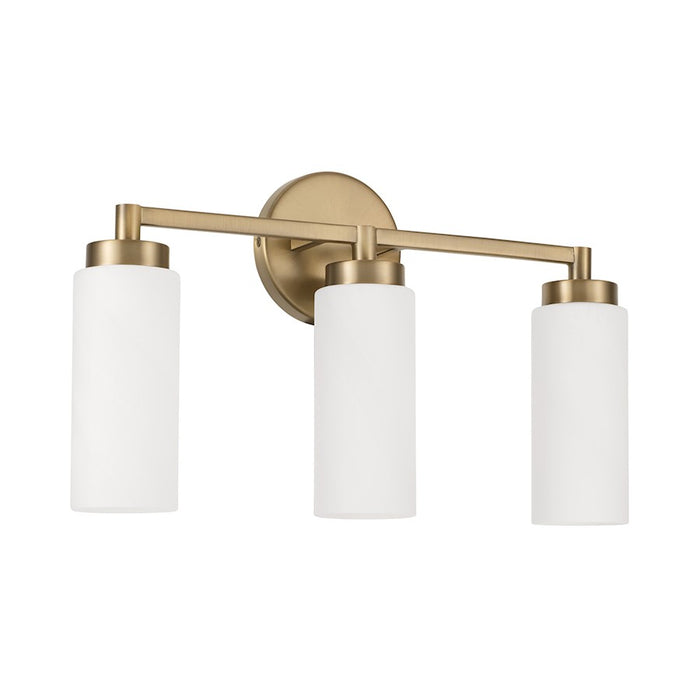 Capital Lighting Alyssa 3 Light Vanity, Brass/Faux Alabaster