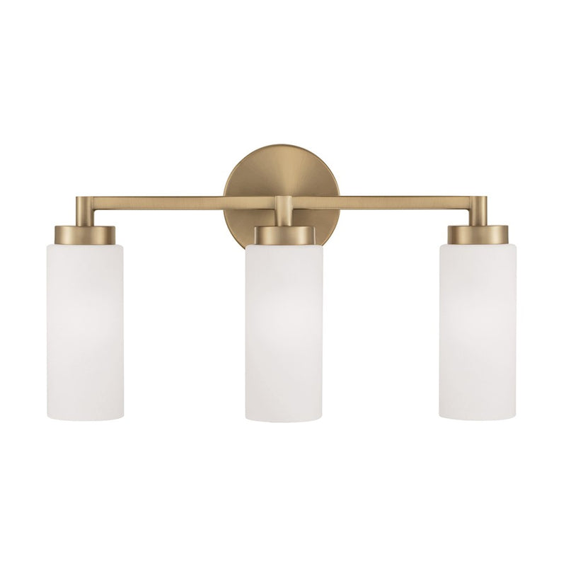 Capital Lighting Alyssa 3 Light Vanity, Brass/Faux Alabaster