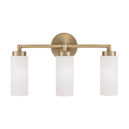 Capital Lighting Alyssa 3 Light Vanity, Brass/Faux Alabaster