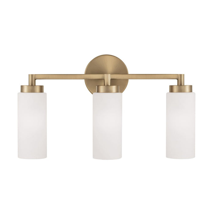 Capital Lighting Alyssa 3 Light Vanity, Brass/Faux Alabaster