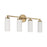 Capital Lighting Alyssa 4 Light Vanity, Brass/Faux Alabaster